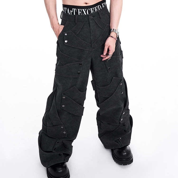 Deconstruction Stitching Designed Heavy Pants