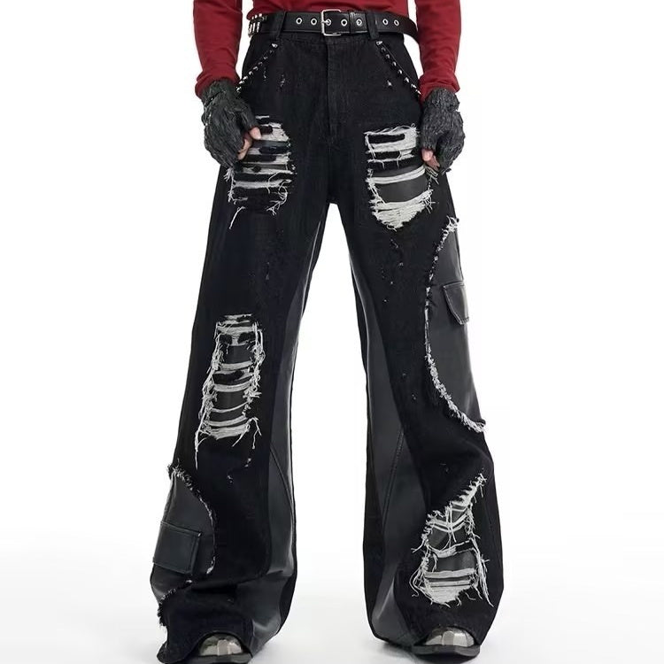 Rivet Stitching Skinny Jeans
