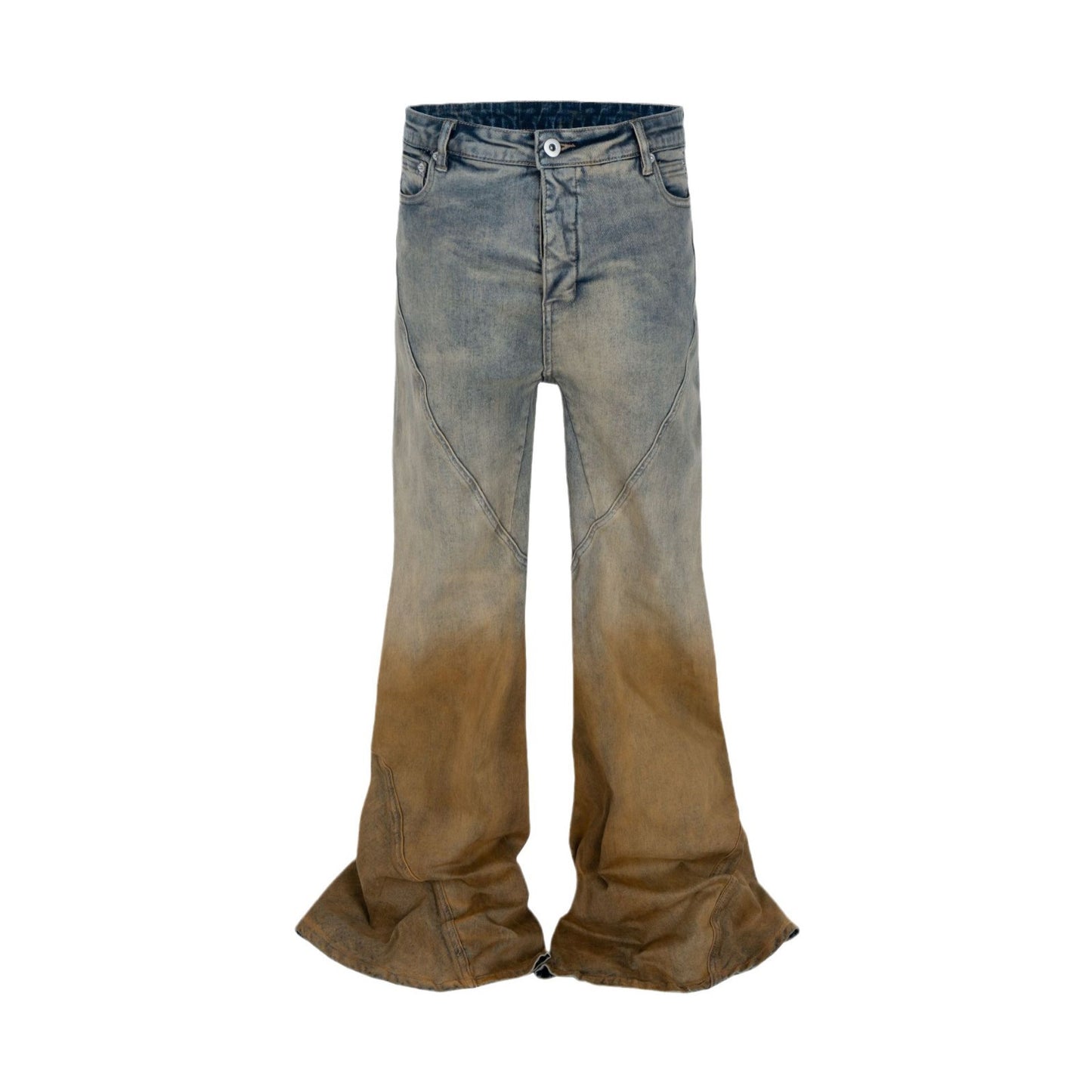 Men's Gradient Wide Leg Distressed Jeans