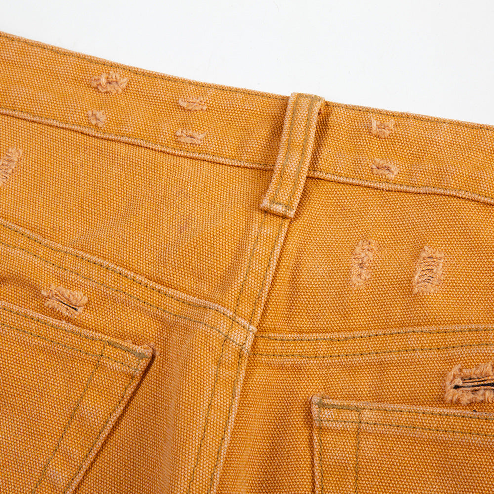 Fashion Washed Gradient Hole Jeans