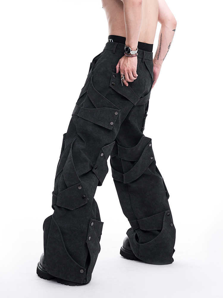 Deconstruction Stitching Designed Heavy Pants