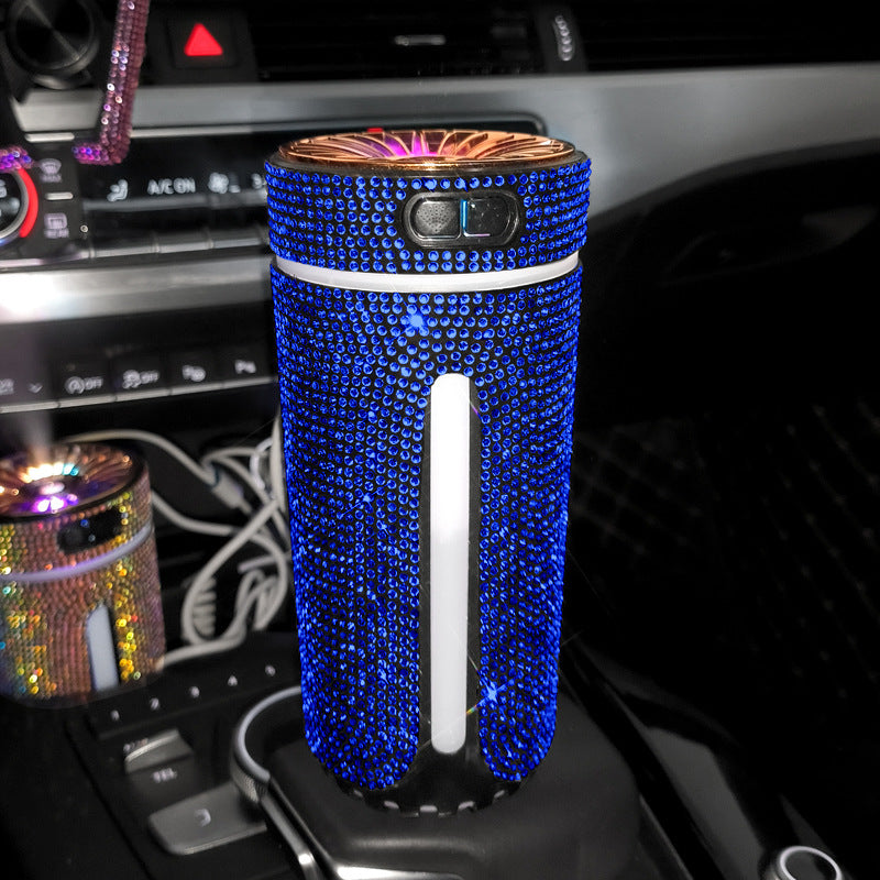 Luxury Diamond Car LED Light Aromatherapy Car Diffuser Purifier