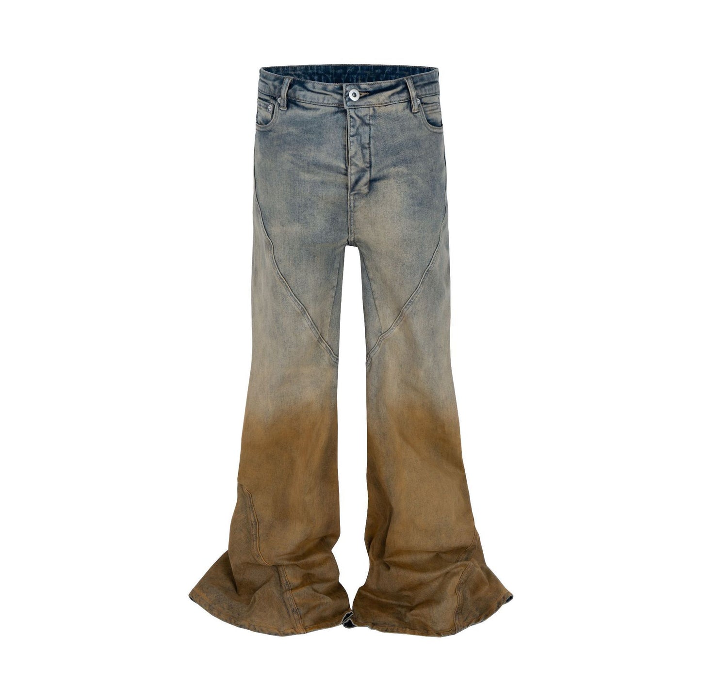 Men's Gradient Wide Leg Distressed Jeans