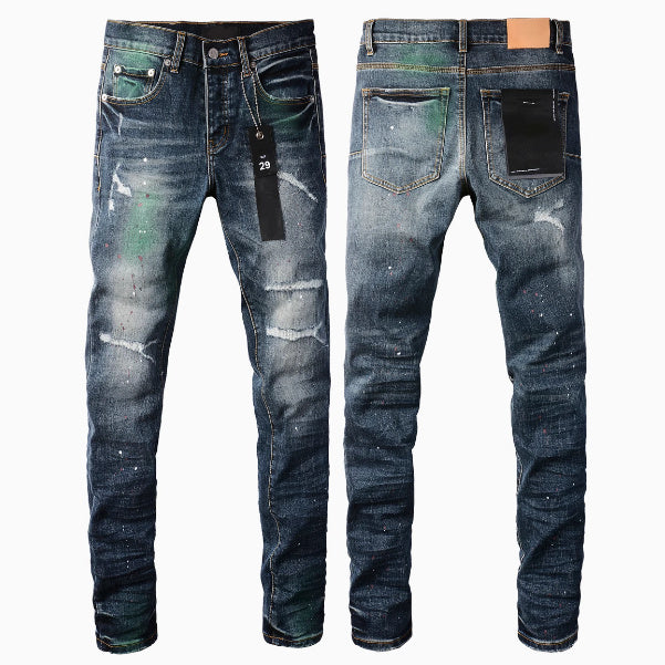 European And American Street Designer Solid Color Hip-hop Jeans