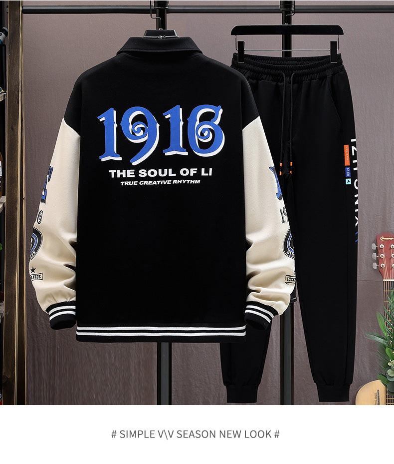 Conjunto de chaqueta y pantalón de béisbol para hombre