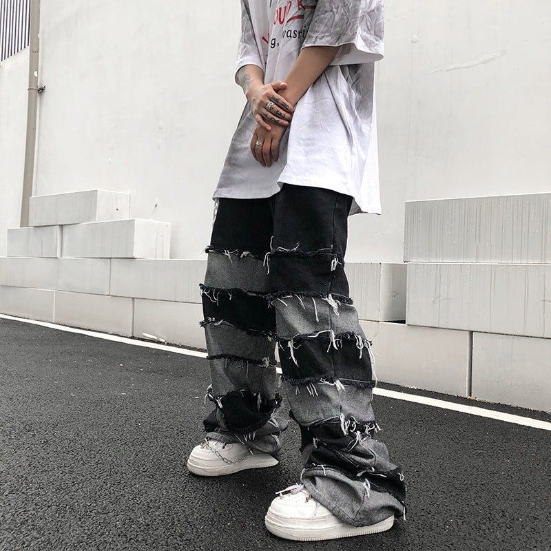 Hip Hop Lazy Style Tassel Jeans