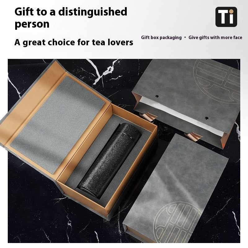 Pure Titanium Tea Water Separation Antibacterial Intelligent High-grade Gift Cup