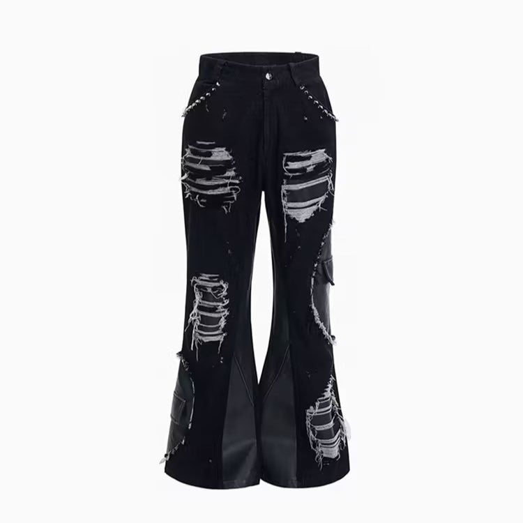 Rivet Stitching Skinny Jeans