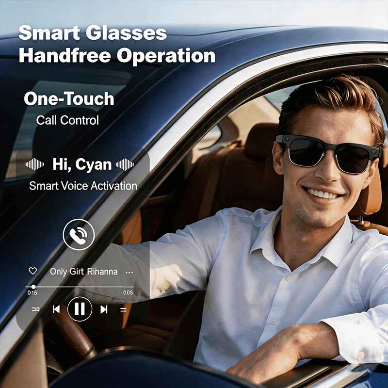 AI Smart Camera Glasses with 8MP HD Lens