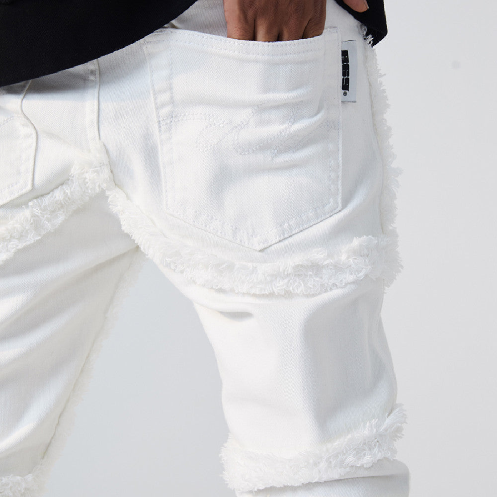 Hip-hop Raw Hem Micro Flared Jeans
