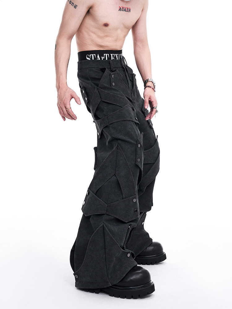 Deconstruction Stitching Designed Heavy Pants