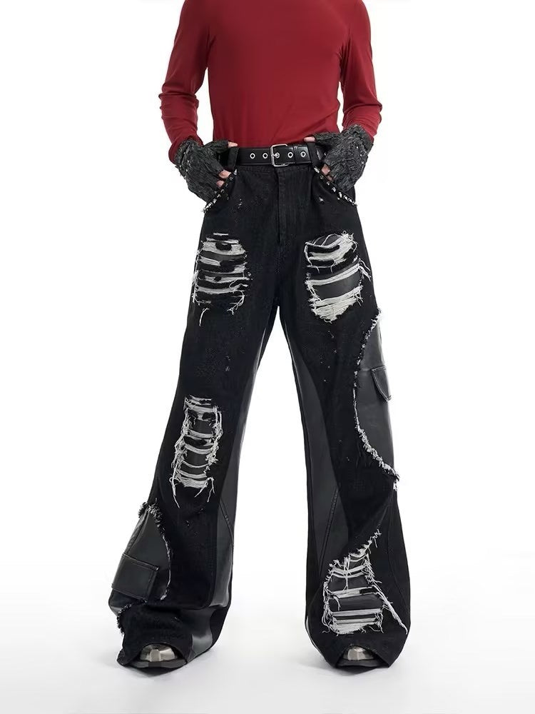 Rivet Stitching Skinny Jeans