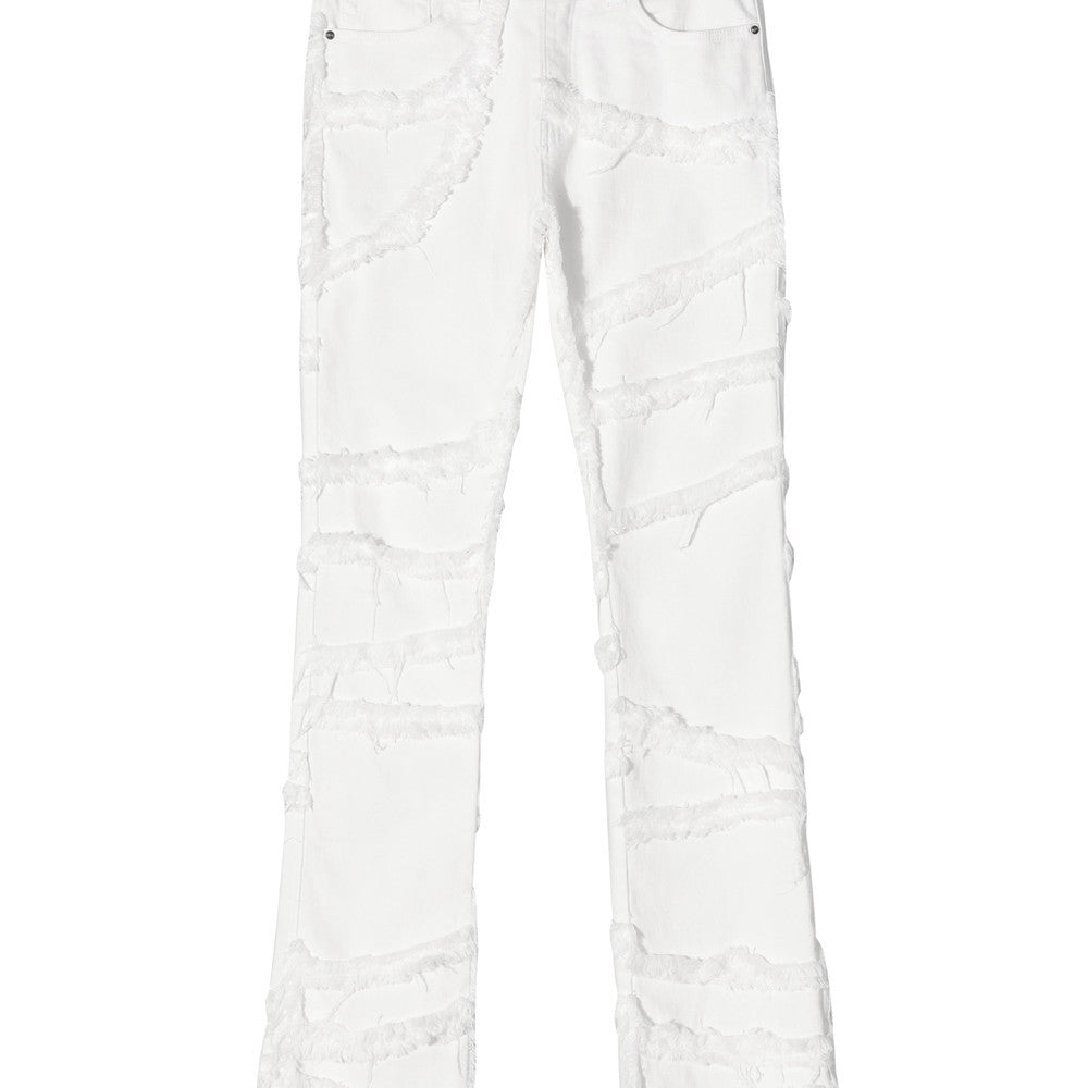 Hip-hop Raw Hem Micro Flared Jeans