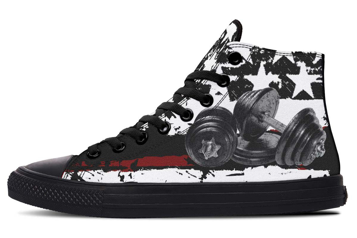 Zapatillas altas de lona con estampado de estrellas