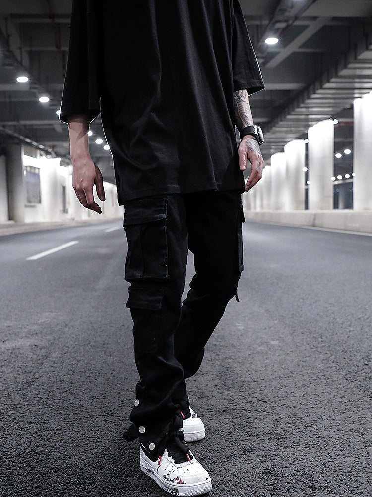 Street Style Three-dimensional Black Jeans