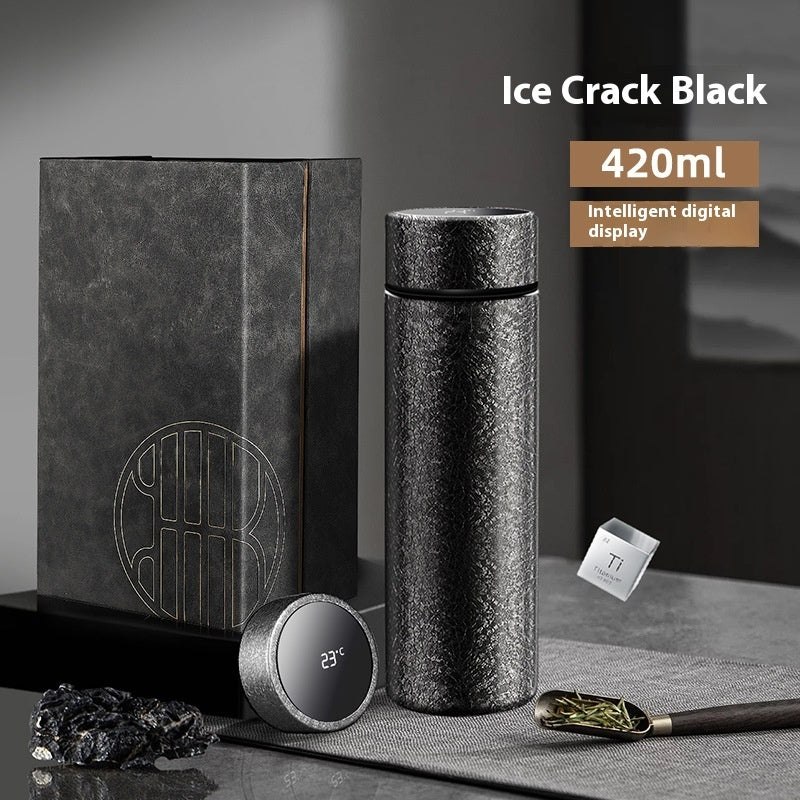 Pure Titanium Tea Water Separation Antibacterial Intelligent High-grade Gift Cup