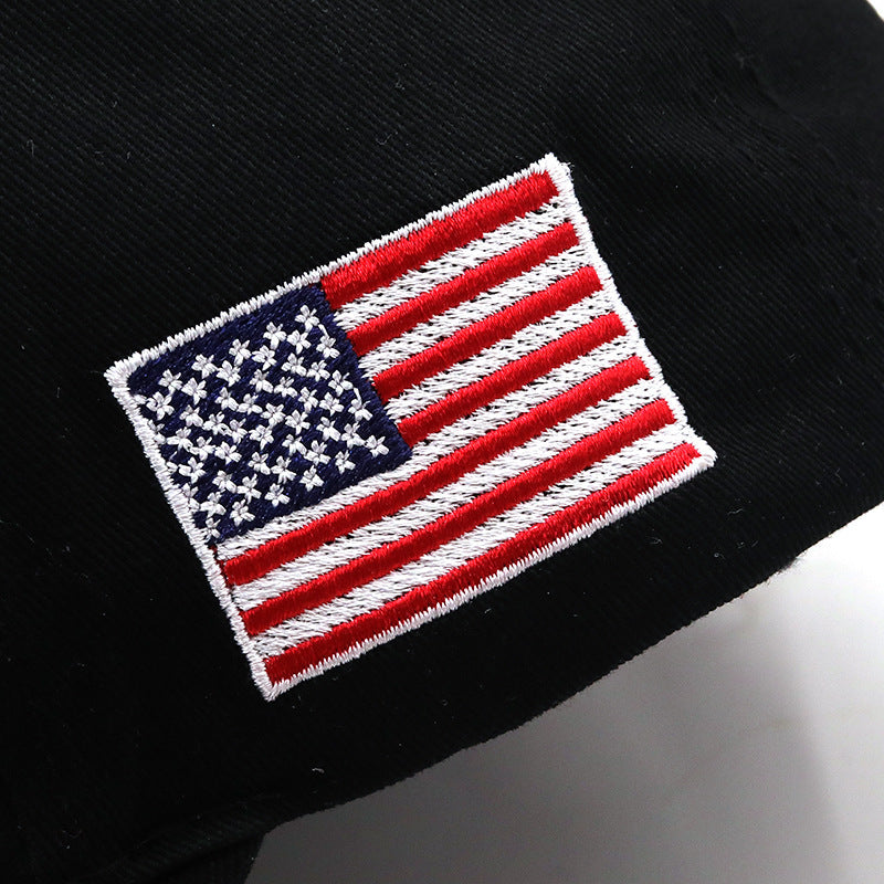 Gorra de béisbol para exteriores con bordado de letras de EE. UU.