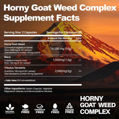 Horny Goat Weed Complex with Maca And Tribulus Terrestris