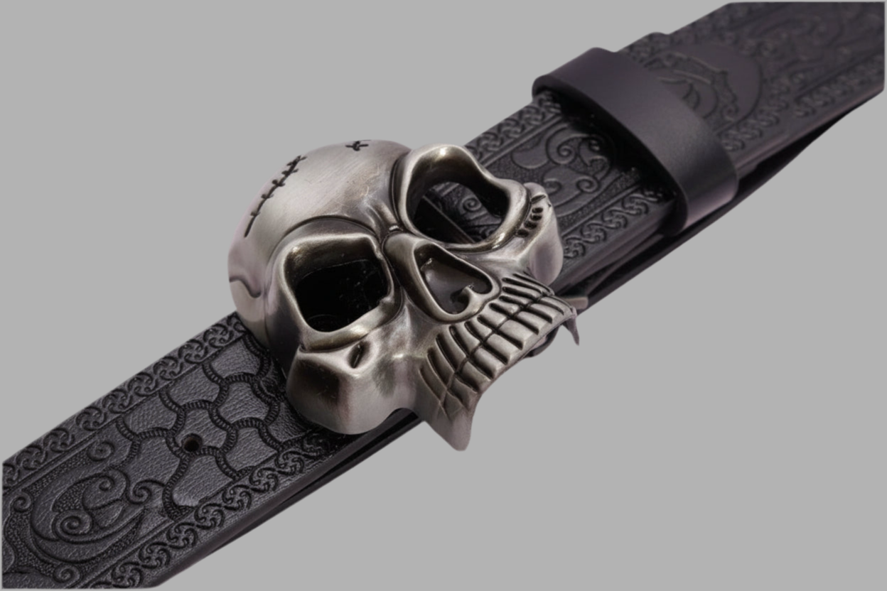 Simple Black Skull Belt