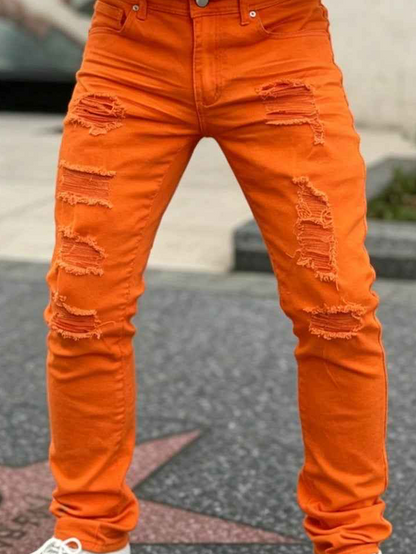 Distressed Versatile Fit Skinny Stretch Jeans