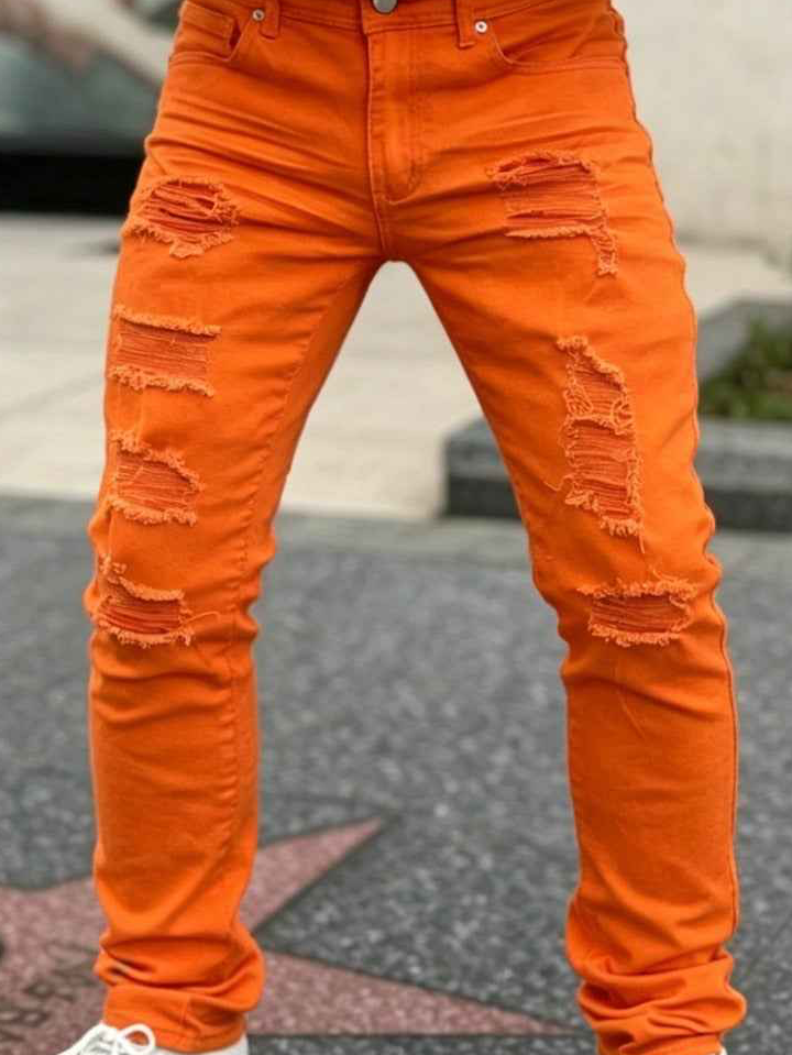 Distressed Versatile Fit Skinny Stretch Jeans