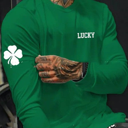 European And American Men's Lucky T-shirt Top