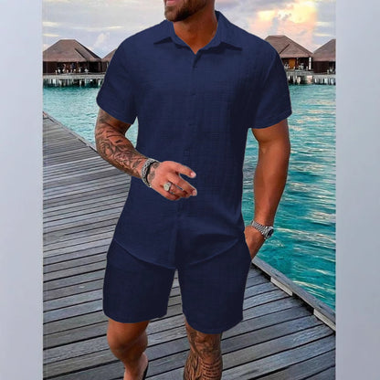 Jacquard Casual Solid Color Suit
