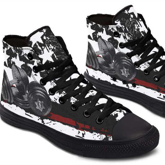 Zapatillas altas de lona con estampado de estrellas