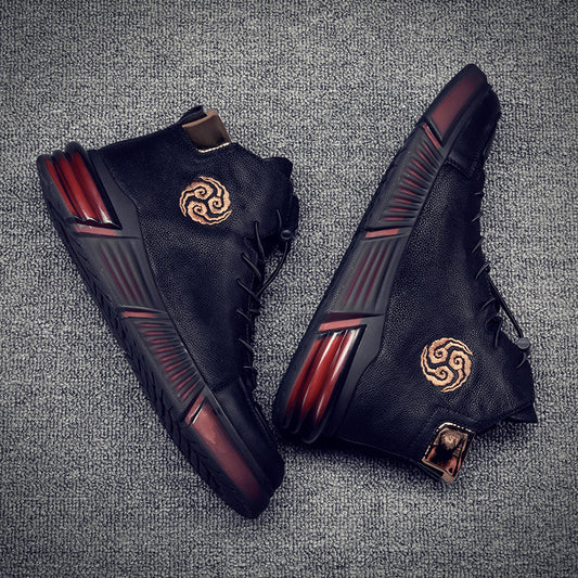 Zapatillas altas de terciopelo para hombre