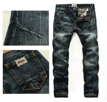 Vaqueros oscuros vintage para hombre