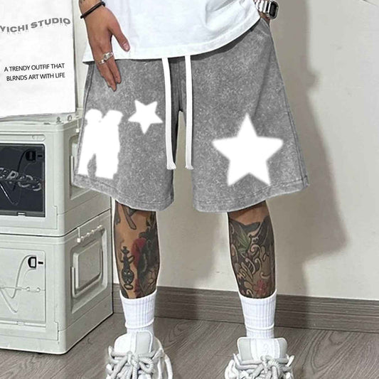 Star Print Men's Casual Sports Shorts
