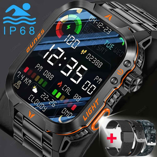 HD Smartwatch Flashlight Long Battery 100 Sport Modes