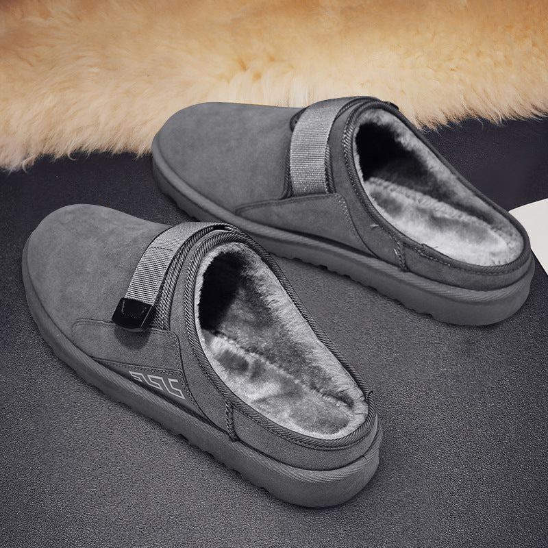 Zapatos de algodón con fregona interior antideslizantes de invierno para hombre