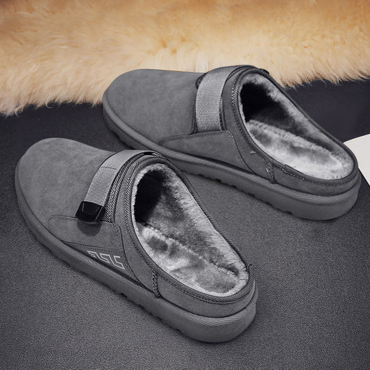 Zapatos de algodón con fregona interior antideslizantes de invierno para hombre