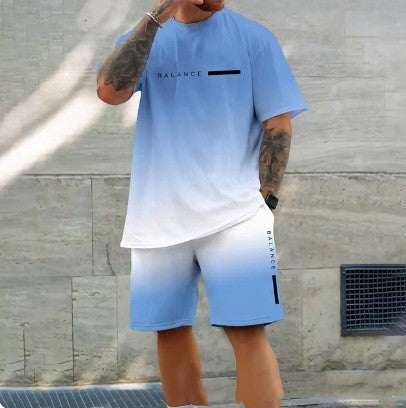 Casual Sports Short Sleeve Set For Men