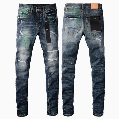 European And American Street Designer Solid Color Hip-hop Jeans