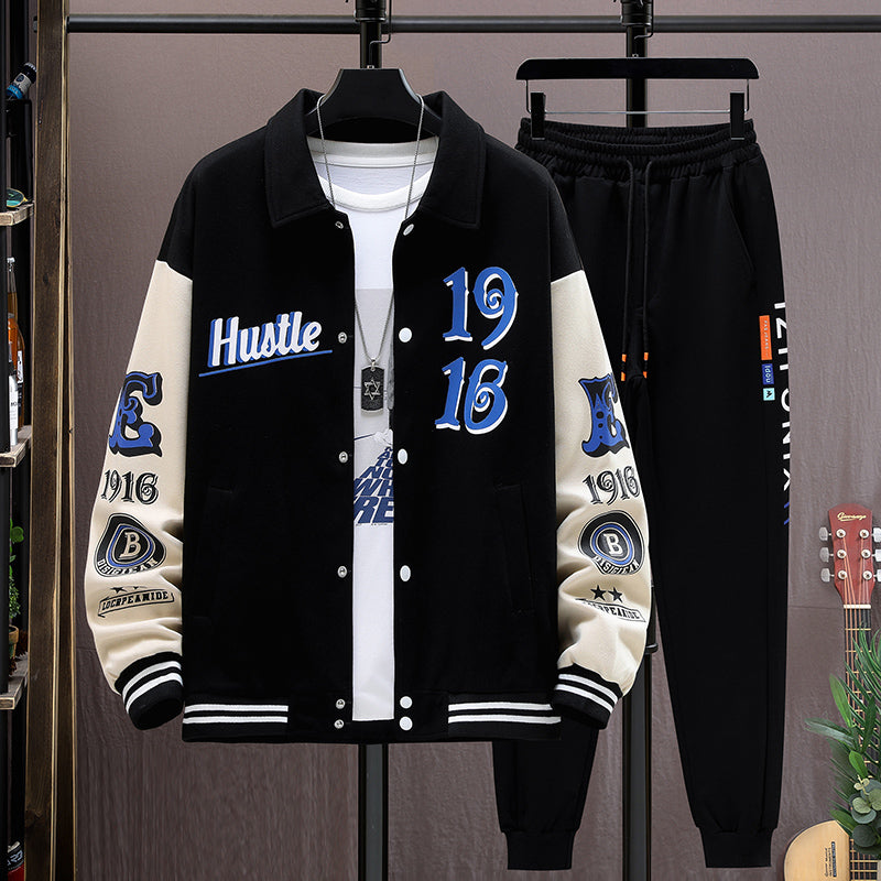 Conjunto de chaqueta y pantalón de béisbol para hombre