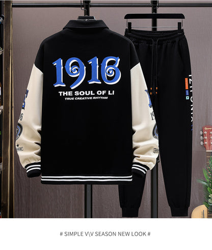 Conjunto de chaqueta y pantalón de béisbol para hombre