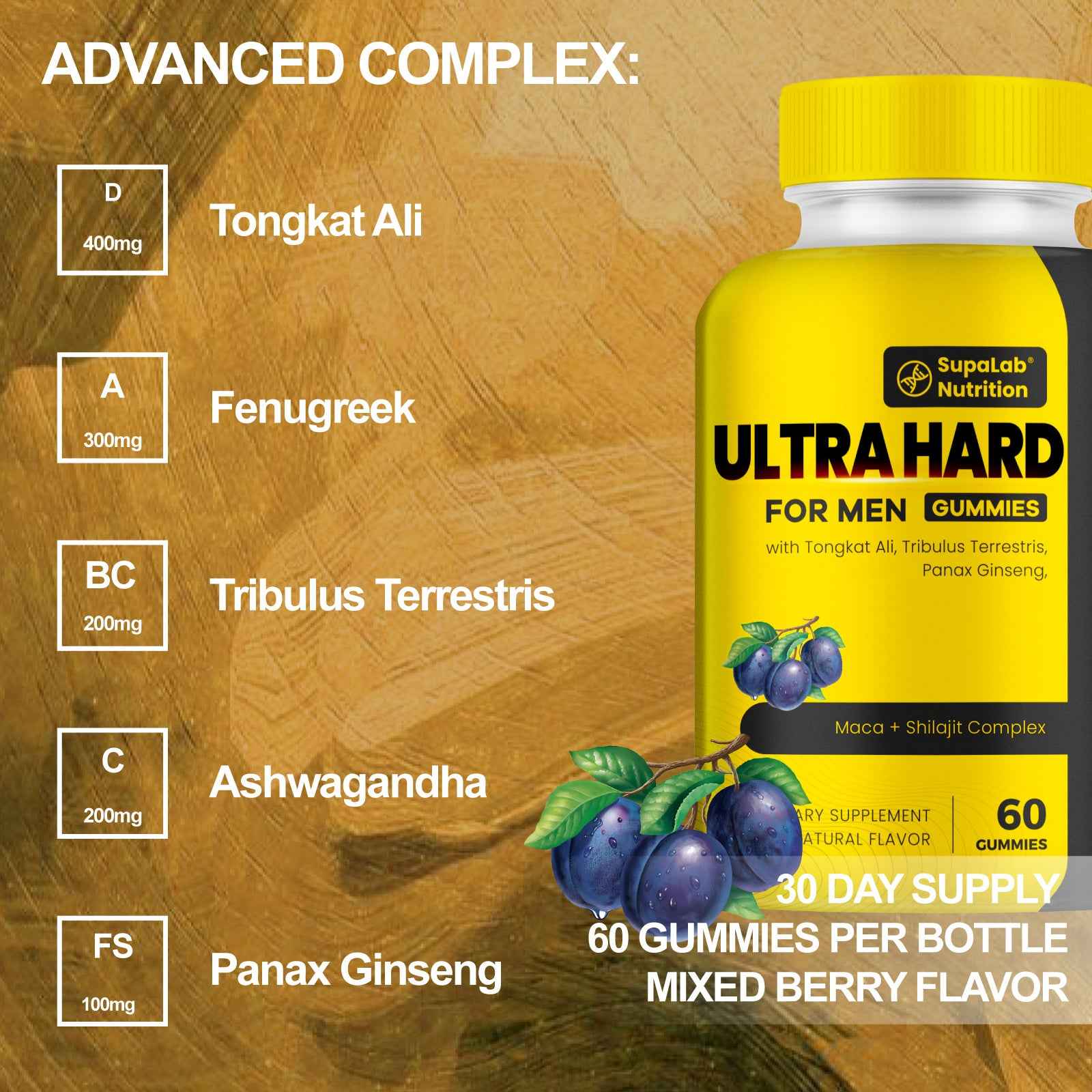 ULTRA HARD Gummies - Male Supplement with Tongkat Ali