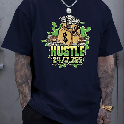 Printed Men's Casual Short Sleeve Breathable T-shirt