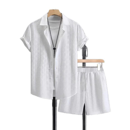 Jacquard Casual Solid Color Suit
