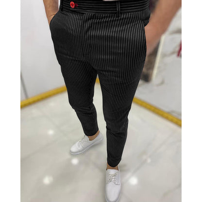 Thin Striped Slim Casual Men's Pants