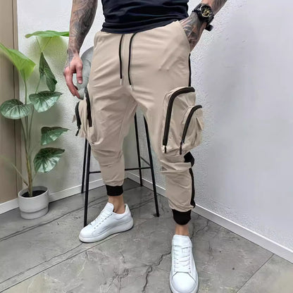 Casual Multi-pocket Zipper Cargo Joggers