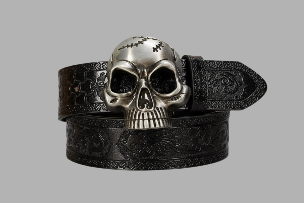 Simple Black Skull Belt