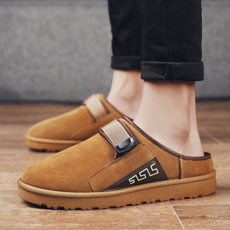 Zapatos de algodón con fregona interior antideslizantes de invierno para hombre