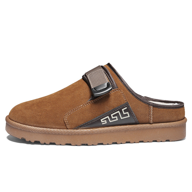 Zapatos de algodón con fregona interior antideslizantes de invierno para hombre