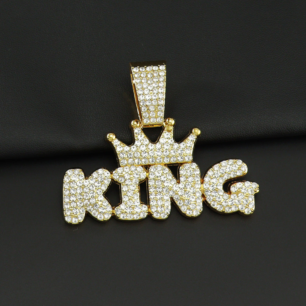 King Necklace With Diamond Pendant