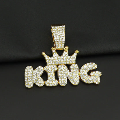 King Necklace With Diamond Pendant