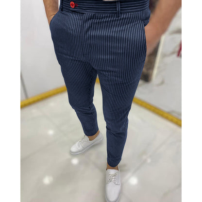 Thin Striped Slim Casual Men's Pants