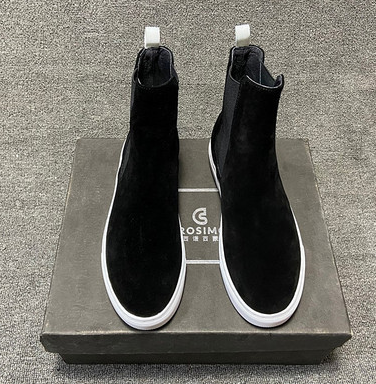 Zapatos de terciopelo con cabeza redonda estilo británico para hombre